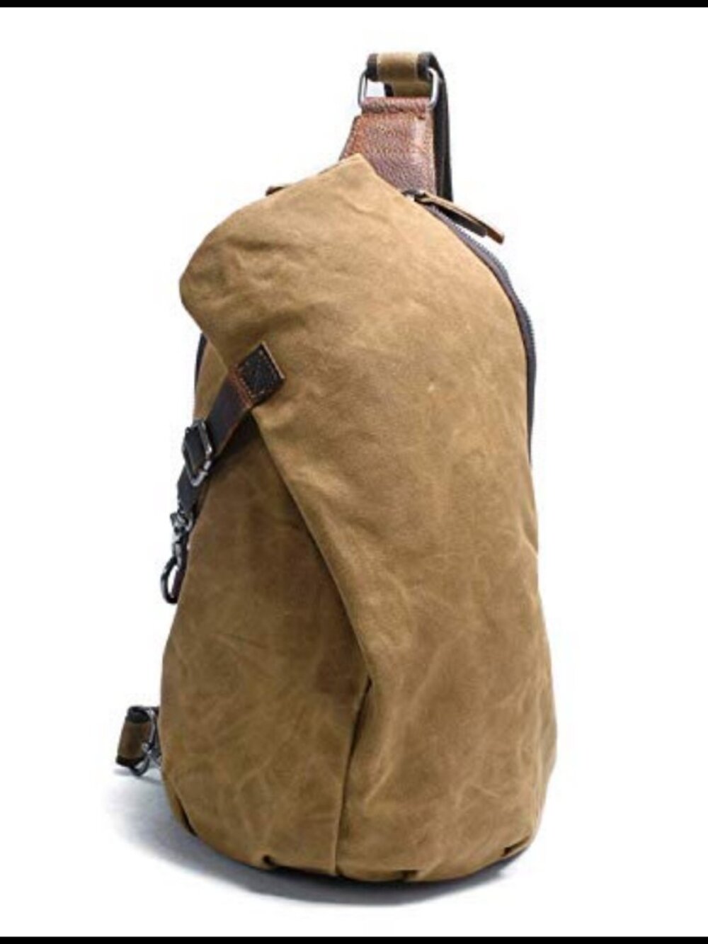 Waxed Canvas Sling Backpack Crossbody Bag Lightweight Casual Daypack